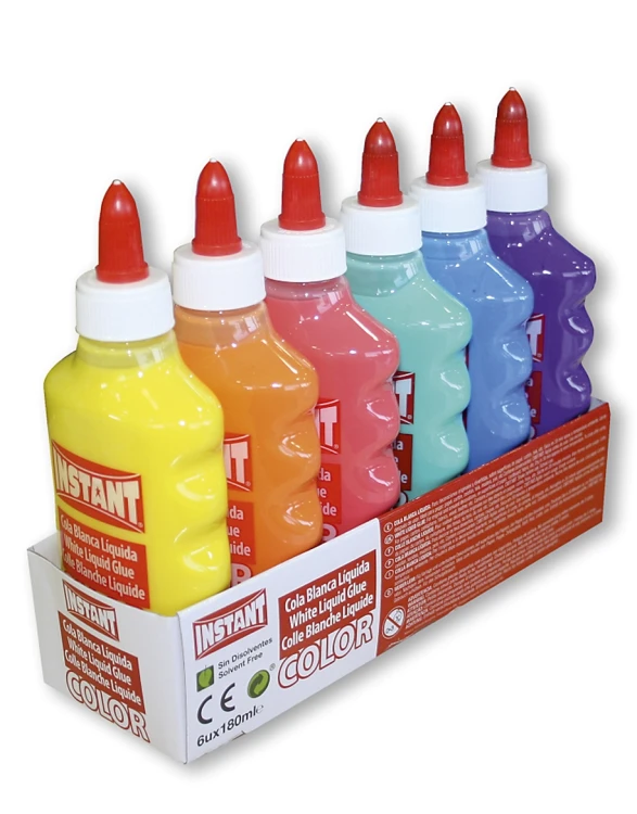 KLEJ W PŁYNIE KOLOROWY W PŁASKIEJ BUTELCE 180 ML 14391