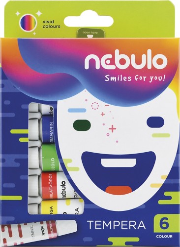 FARBA TEMPERA W TUBIE 6 KOLORÓW