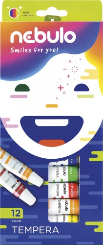FARBA TEMPERA W TUBIE 12 KOLORÓW