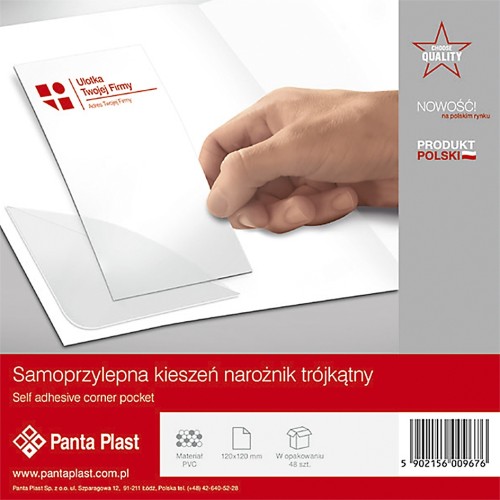 SAMOPRZYLEPNA KIESZEŃ NAROŻNIK TRÓJKĄTNY - 10 szt.