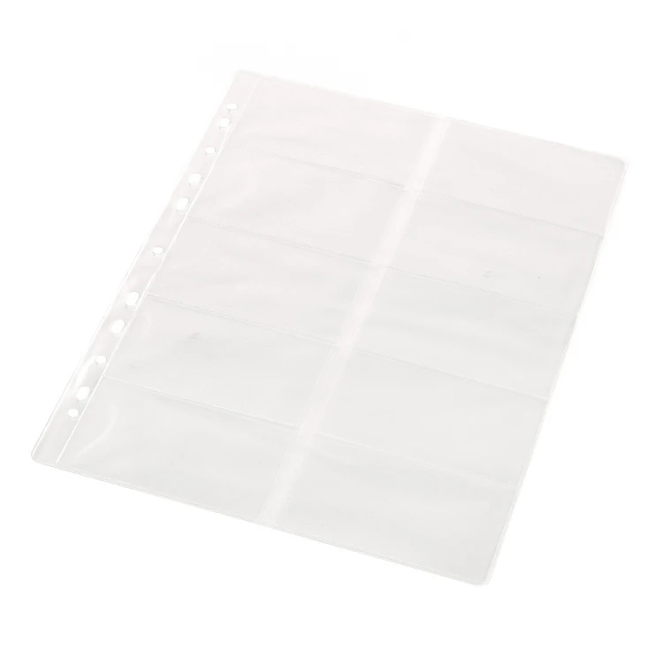 KOSZULKA DO WPINANIA PVC NA 20 WIZYTÓWEK X 10 SZT.