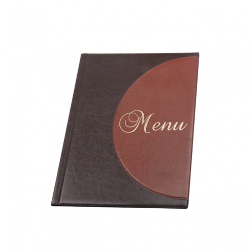 TECZKA MENU A4 PÓŁKOLE CIEMNY BRĄZ/JASNY BRĄZ