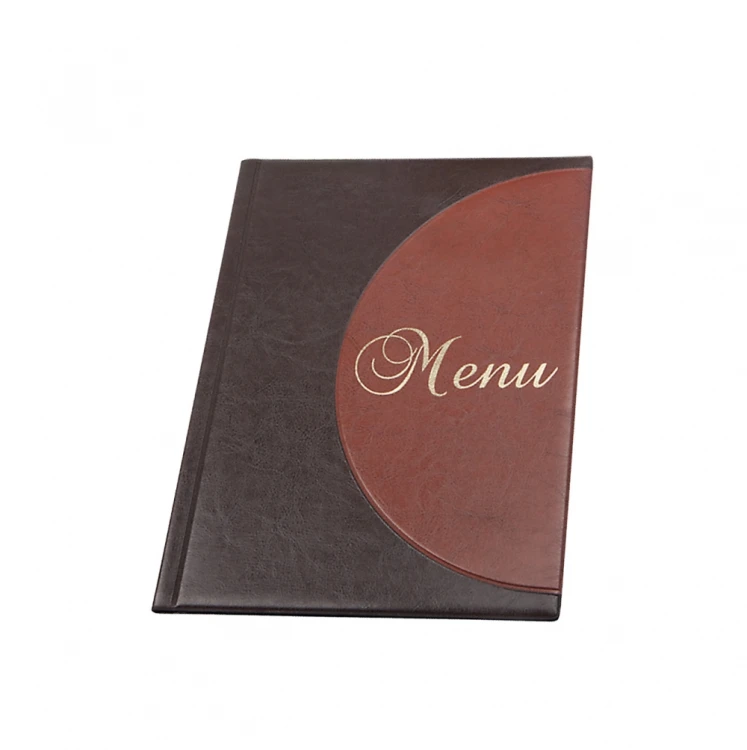 TECZKA MENU A4 PÓŁKOLE CIEMNY BRĄZ/JASNY BRĄZ