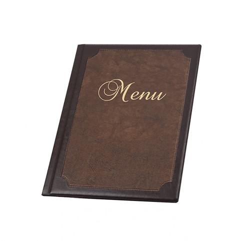 TECZKA MENU A4 ŁĄCZONA BRĄZOWY