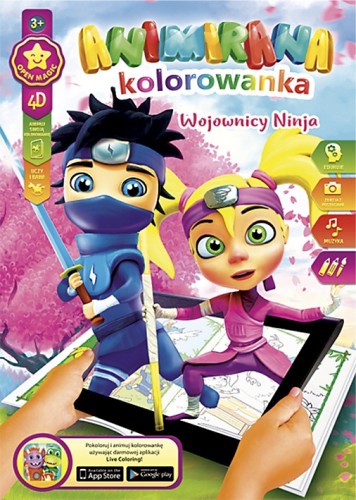 KOLOROWANKI 4D A4 NINJA