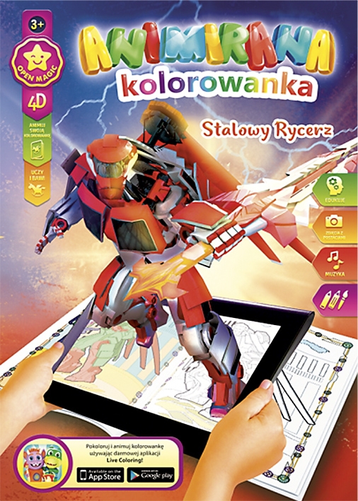 KOLOROWANKI 4D A4 ROBOTY
