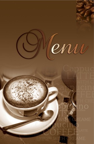 TECZKA MENU A5 Z PLAKATEM CAFFE