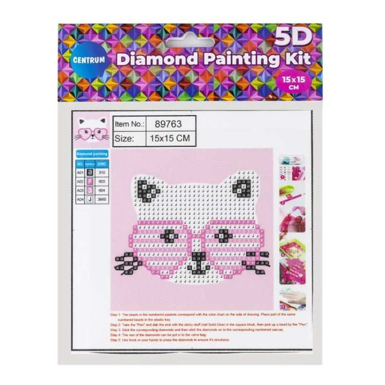 MOZAIKA DIAMENTOWA 5D KIT 15 X 15 CM KOT