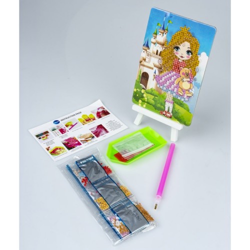 MOZAIKA DIAMENTOWA Z MINI SZTALUGĄ 5D KIT 10 X 15 CM DZIEWCZYNKA