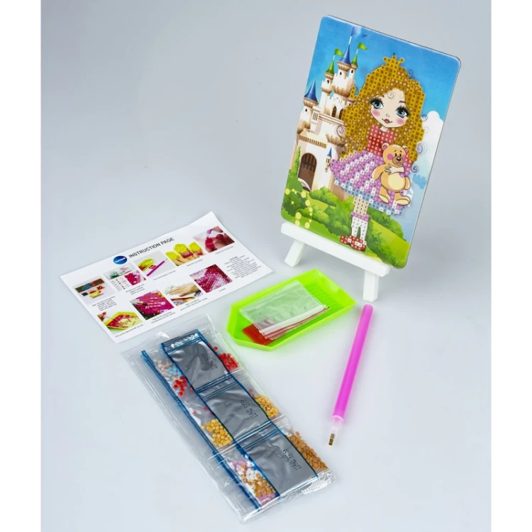 MOZAIKA DIAMENTOWA Z MINI SZTALUGĄ 5D KIT 10 X 15 CM DZIEWCZYNKA