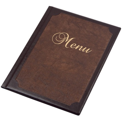 TECZKA MENU A5 ŁĄCZONA BRĄZOWY