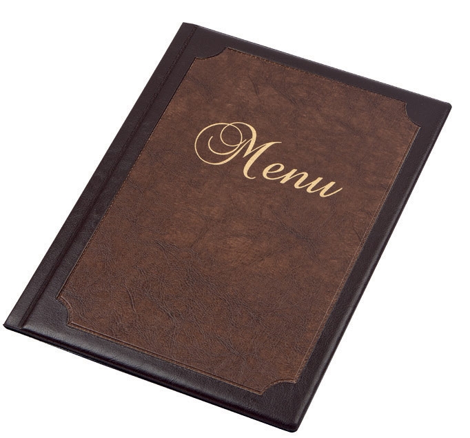 TECZKA MENU A5 ŁĄCZONA BRĄZOWY