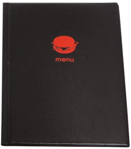 TECZKA MENU A4 BURGER CZARNY