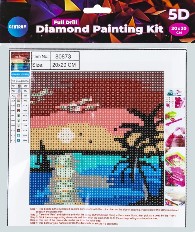 MOZAIKA DIAMENTOWA PEŁNA 20x20 cm BEACH