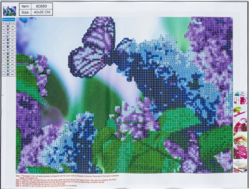 MOZAIKA DIAMENTOWA 5D KIT 30x40 cm BUTTERFLY