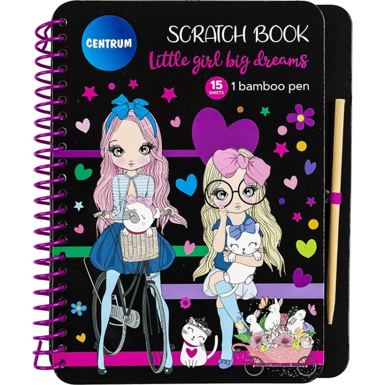 NOTES WYDRAPYWANKA Z BAMBUSOWYM PATYCZKIEM 170 X 210 MM 15 KARTEK