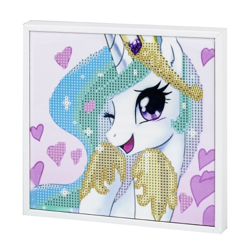 MOZAIKA DIAMENTOWA W DREWNIANEJ RAMCE 5D KIT 20 X 20 CM KUCYK