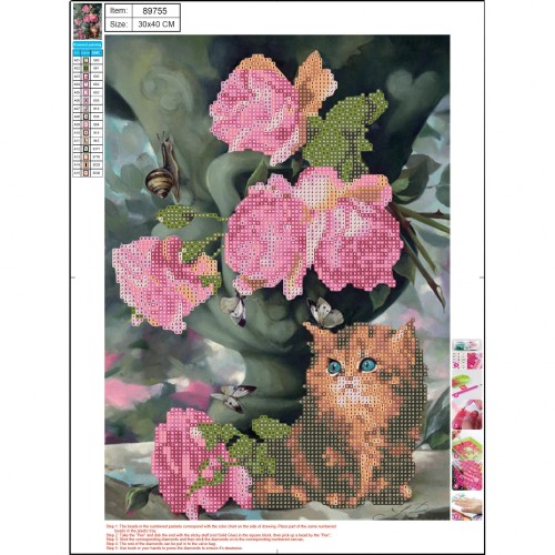 MOZAIKA DIAMENTOWA 5D KIT 30X40 CM CAT