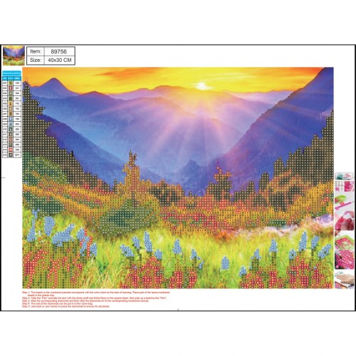 MOZAIKA DIAMENTOWA 5D KIT 30X40 CM MOUNTAINS