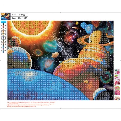 MOZAIKA DIAMENTOWA 5D KIT 40 X 50 CM GALAXY
