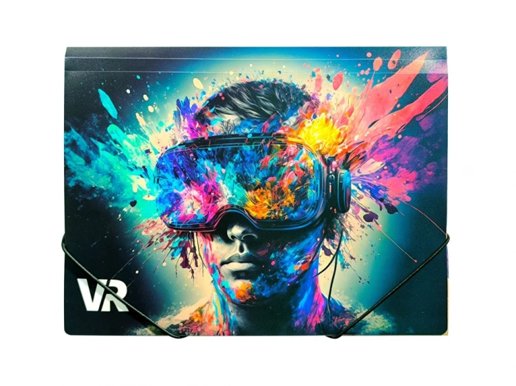TECZKA A4 NA GUMKĘ Z NADRUKIEM - VR