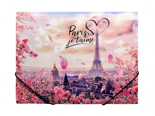 TECZKA A4 NA GUMKĘ Z NADRUKIEM - TAKE ME TO PARIS