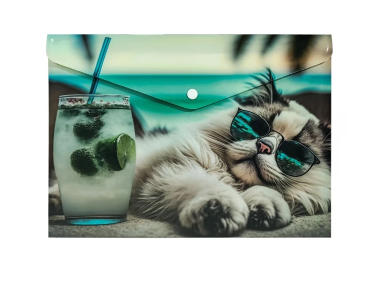 KOPERTA A4 Z NADRUKIEM - CHILLOUT CAT