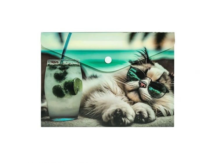 KOPERTA A5 Z NADRUKIEM - CHILLOUT CAT