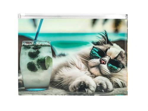 KOPERTA A4 Z NADRUKIEM ZIP - CHILLOUT CAT