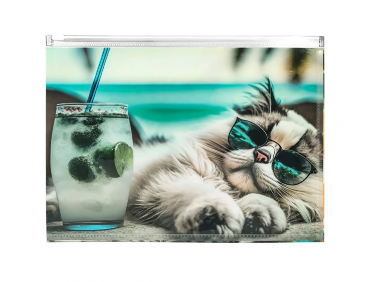 KOPERTA A4 Z NADRUKIEM ZIP - CHILLOUT CAT