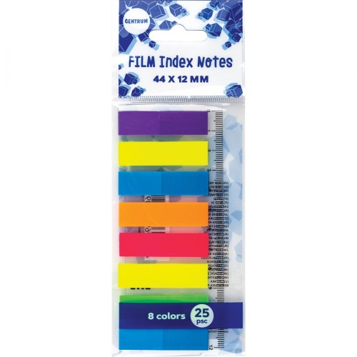 ZAKŁADKI Z FOLII INDESUJĄCE 44 X 12 MM 25 KARTECZEK