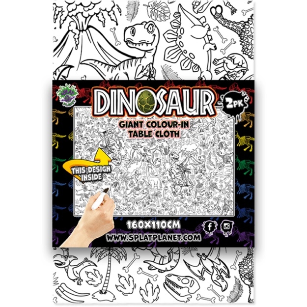 Obrusy do pomalowania "DINOZAURY" x 2 szt.