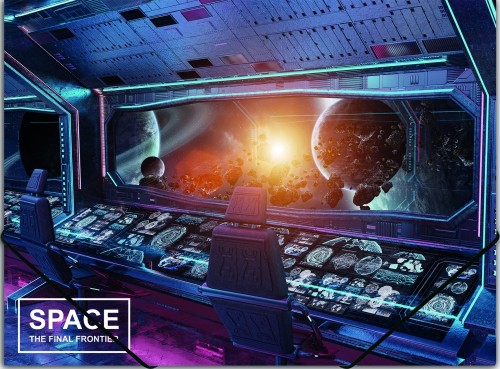 TECZKA A4 NA GUMKĘ Z NADRUKIEM - SPACE