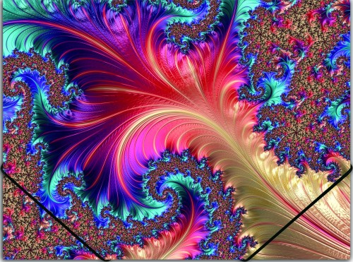 TECZKA A4 NA GUMKĘ Z NADRUKIEM - FRACTAL