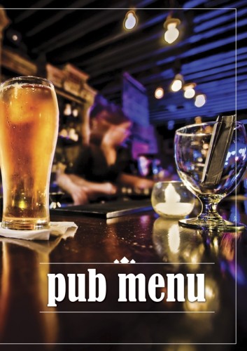 TECZKA MENU A4 Z PLAKATEM PUB WZÓR 2
