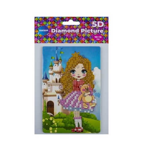 MOZAIKA DIAMENTOWA Z MINI SZTALUGĄ 5D KIT 10 X 15 CM DZIEWCZYNKA