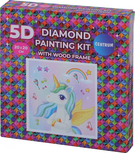 MOZAIKA DIAMENTOWA W DREWNIANEJ RAMCE 5D KIT 20 X 20 CM KUCYK