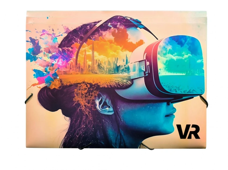 TECZKA A4 NA GUMKĘ Z NADRUKIEM - VR