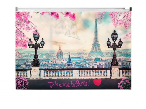 KOPERTA A4 Z NADRUKIEM ZIP - TAKE ME TO PARIS