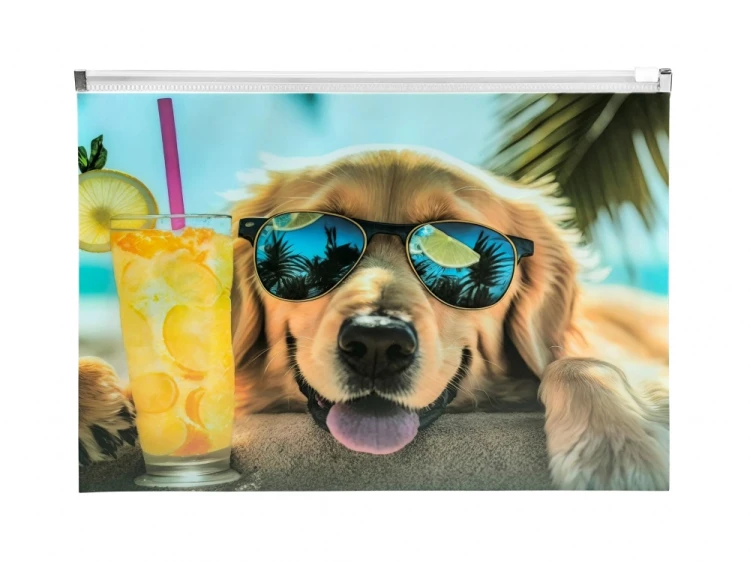 KOPERTA A4 Z NADRUKIEM ZIP - CHILLOUT DOG