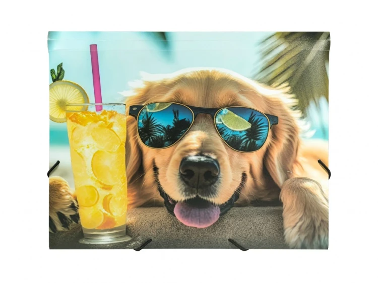 TECZKA A4 NA GUMKĘ Z NADRUKIEM - CHILLOUT DOG