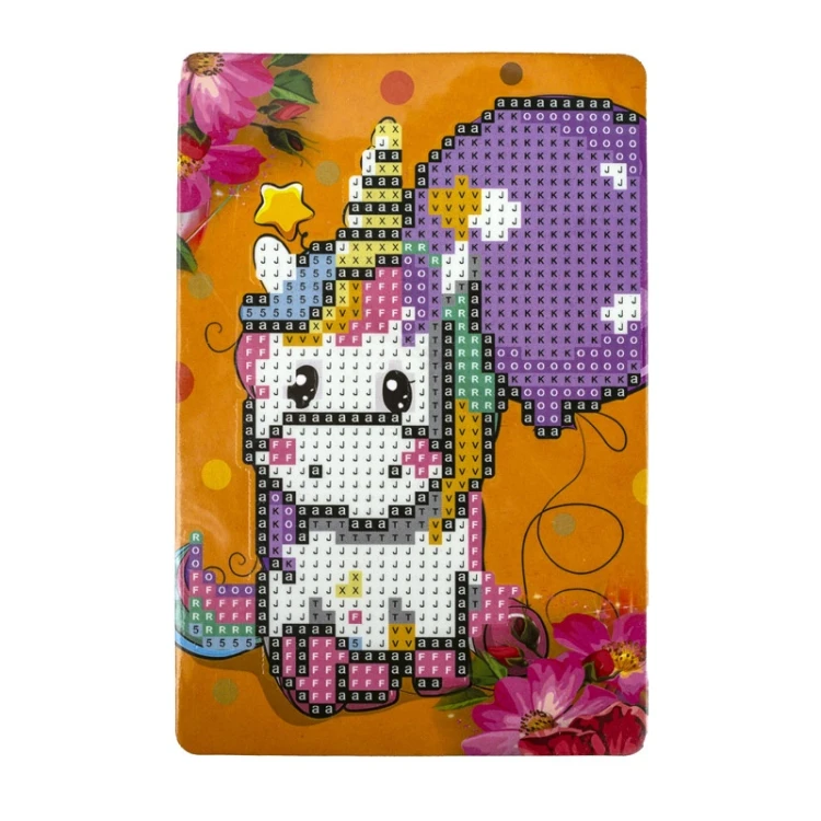 MOZAIKA DIAMENTOWA Z MINI SZTALUGĄ 5D KIT 10 X 15 CM JEDNOROŻEC