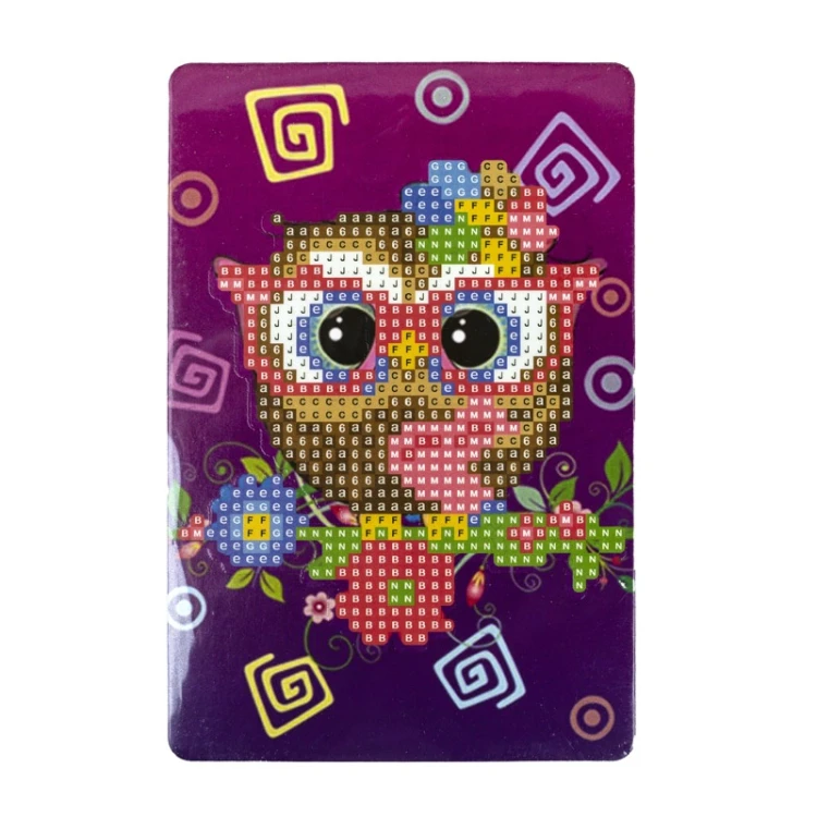 MOZAIKA DIAMENTOWA Z MINI SZTALUGĄ 5D KIT 10 X 15 CM SOWA