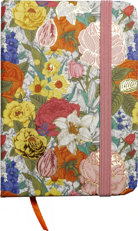 NOTES Z TWARDĄ OKŁADKĄ - KWIATY - A7 68X100 MM