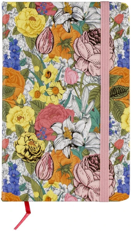 NOTES Z TWARDĄ OKŁADKĄ - KWIATY - A6 87X135 MM